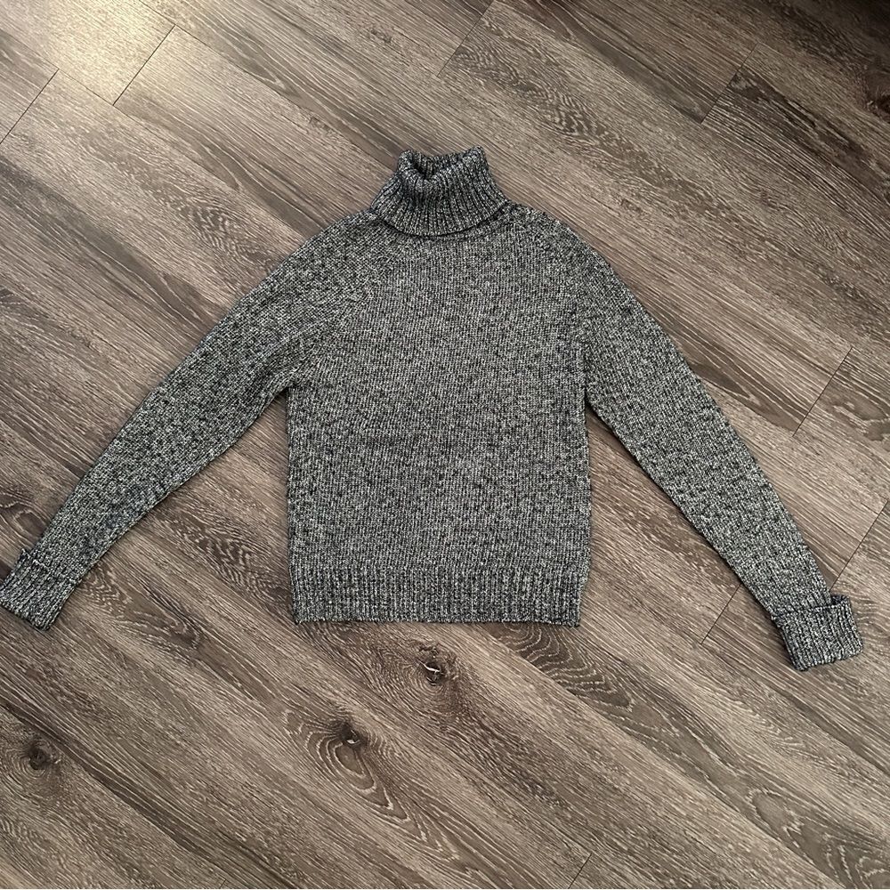 By Anthropologie silver turtleneck sweater